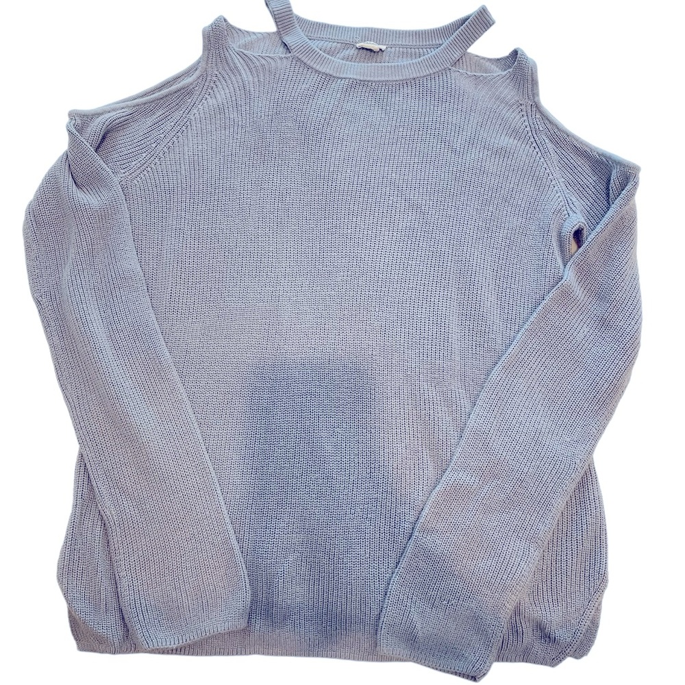 Shoulder cutout knit long sleeve (Garage)